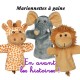 Set de 3 Marionnettes à gaine "Savane" :  girafe, lion et éléphant - GOKI