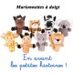 Marionnettes à doigt : Set de 8 Animaux de la Forêt - GOKI