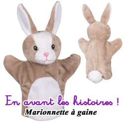 Set de 3 Marionnettes à gaine :  écureuil, lapin et hérisson