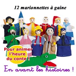 Marionnettes à gaine : Grand assortiment 12 personnages - GOKI